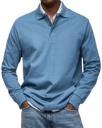 Men's Luxury Long-Sleeve Polo