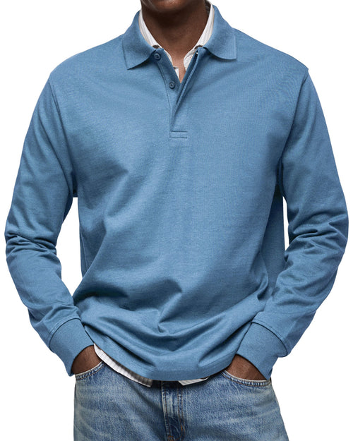 Men's Luxury Long-Sleeve Polo
