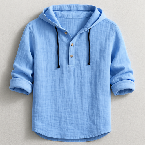 Luxury Hooded Linen Shirt