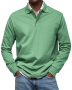 Men's Luxury Long-Sleeve Polo