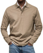 Men's Luxury Long-Sleeve Polo