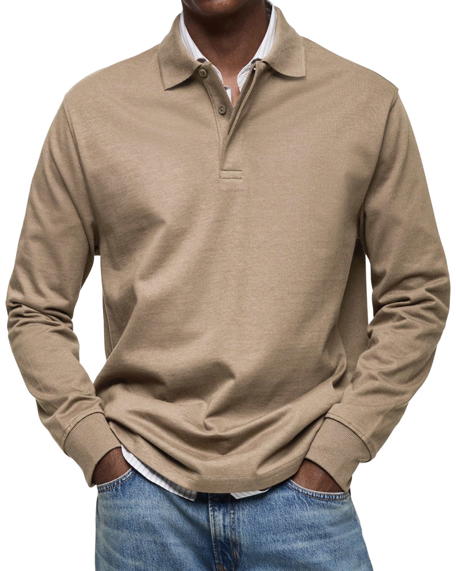 Men's Luxury Long-Sleeve Polo