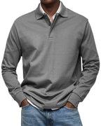 Men's Luxury Long-Sleeve Polo