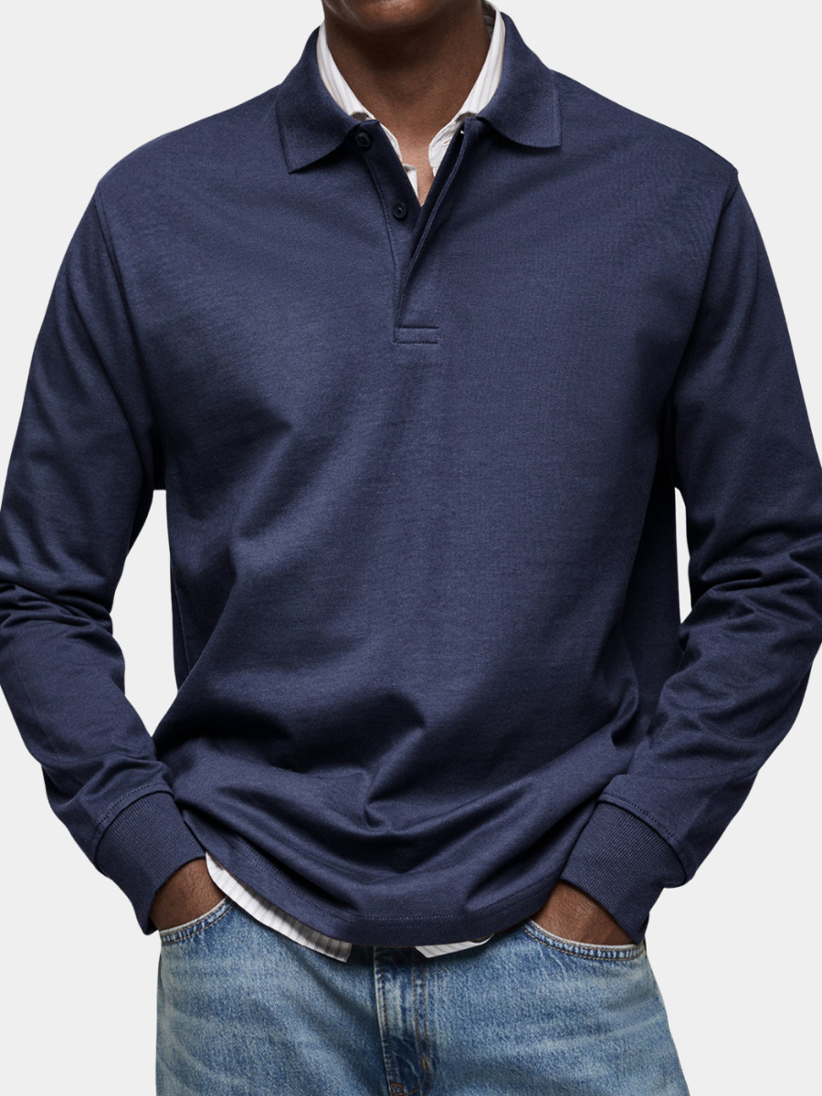 Men's Luxury Long-Sleeve Polo