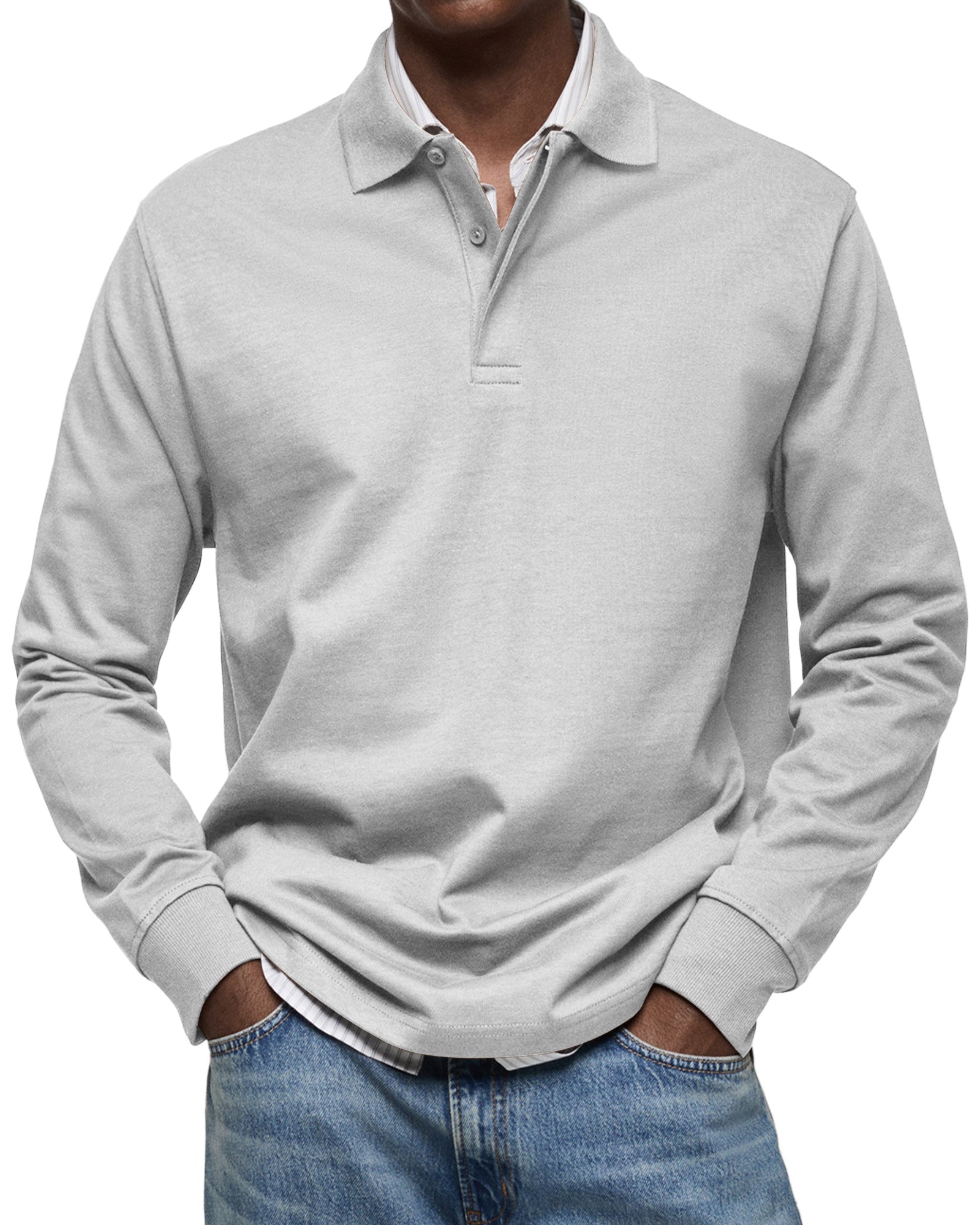 Men's Luxury Long-Sleeve Polo