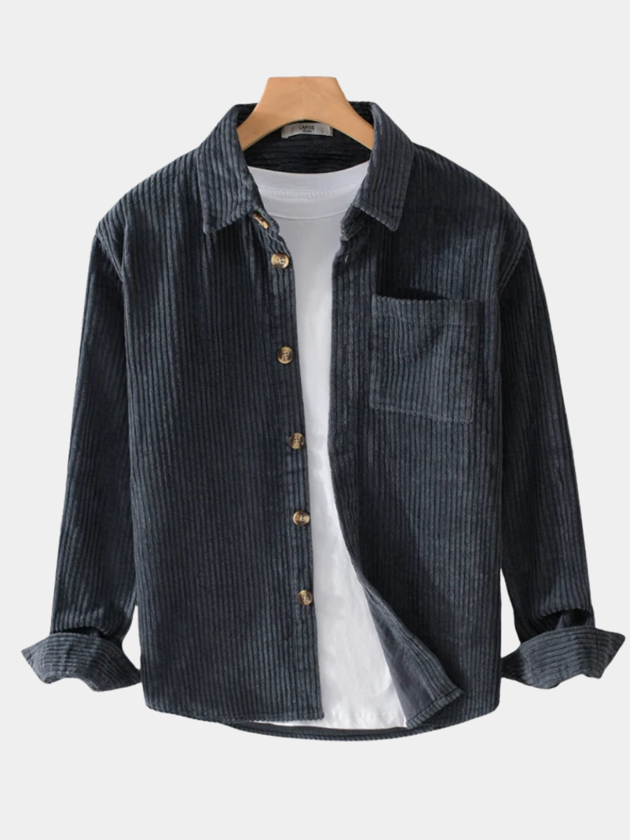 Men’s Classic Corduroy Button-Up Shirt