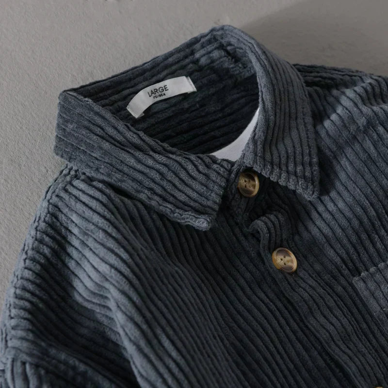 Men’s Classic Corduroy Button-Up Shirt