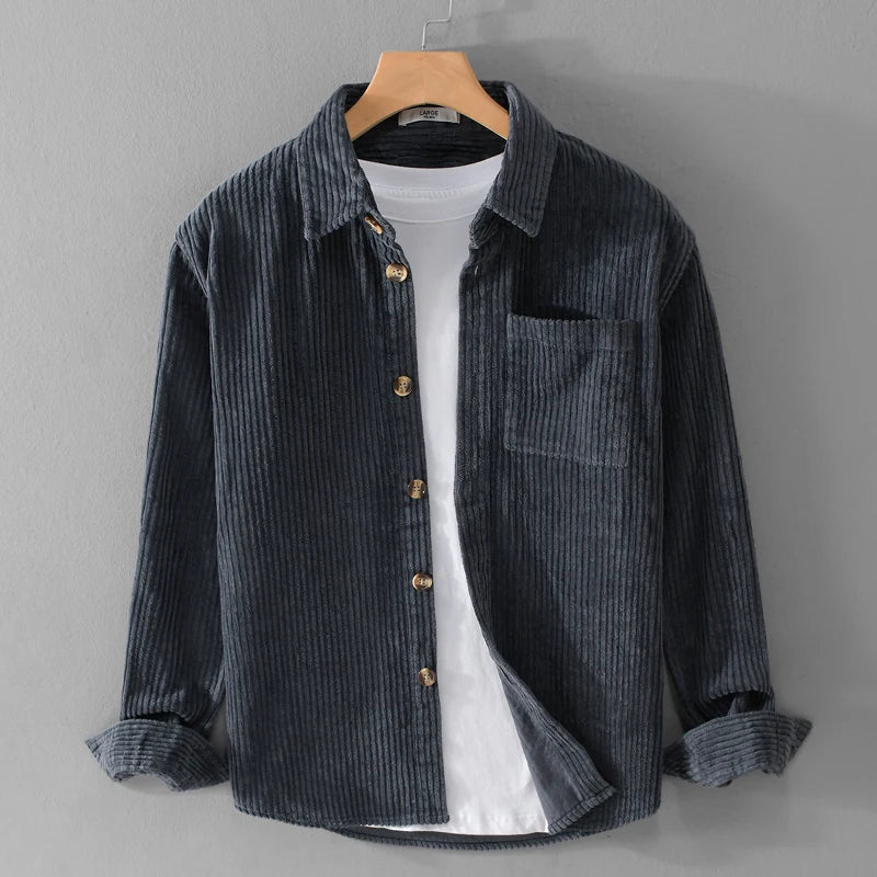 Men’s Classic Corduroy Button-Up Shirt